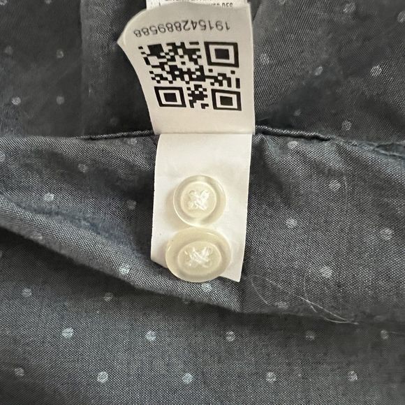 Bonobos Shirt Men Medium Long Gray White Polka Dot Office Career Casual Preppy - Picture 8 of 8